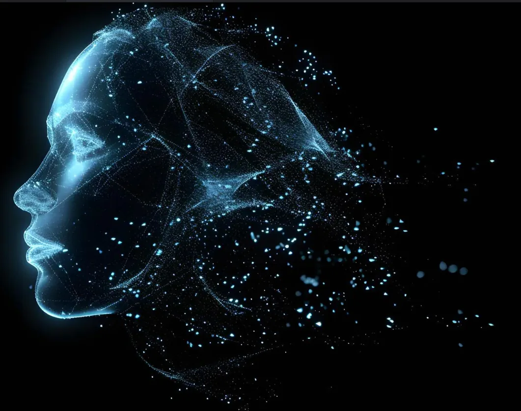 Cabeça holográfica IA — Núcleo Neural Zeltix ai